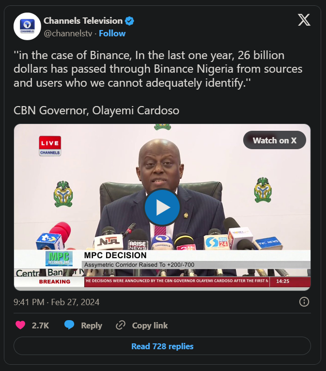 Binance Slams $10B Fine Claims as Nigerian Government Clarifies Misconstrued Allegations