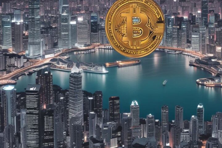 A representation of Bitcoin in Hong Kong