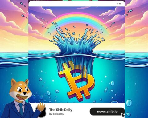 A representation of Bitcoin plunging