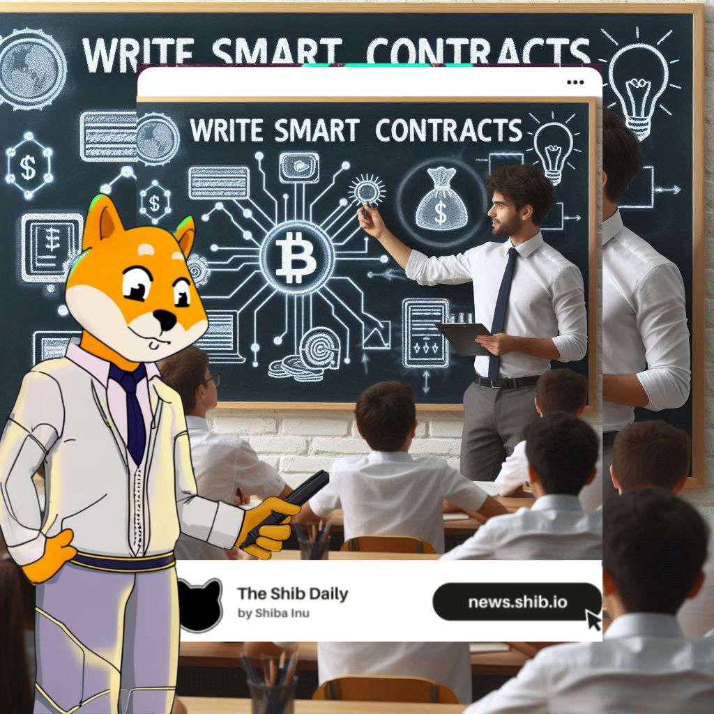 A representational image of writing smart contracts