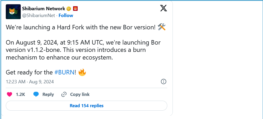 Shiba Inu Unveils Shibarium Hard Fork & Burn Before Blockchain Conference