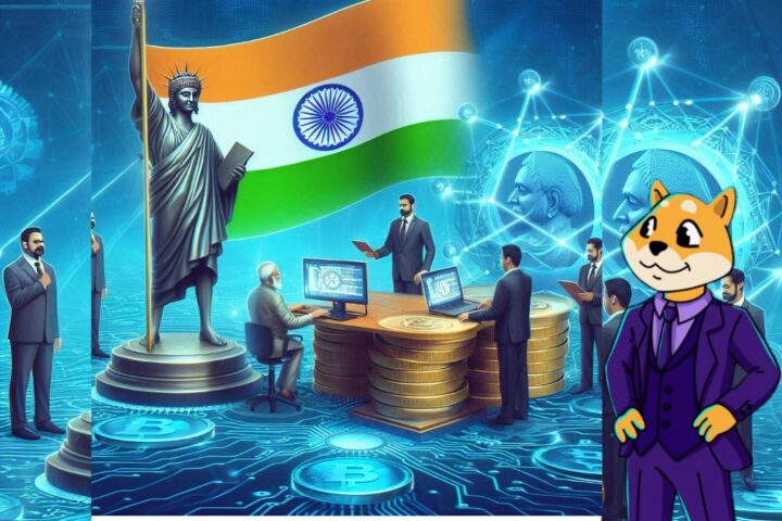 A representational image of the Indian govt introducing blockchain policies