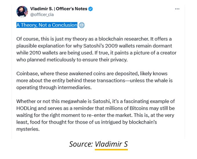 Satoshi Nakamoto Unmasked? New Theory Links Bitcoin Creator to 2010 Whale/https://x.com/officer_cia/status/1860941346187485373
