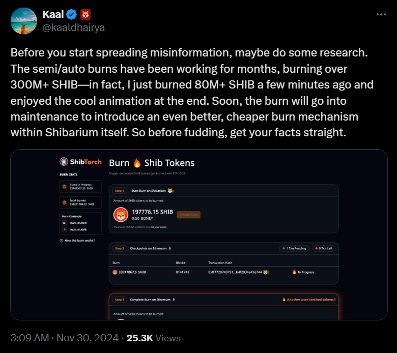 Shib Tech Wizard Kaal Speaks Up On Shiba Inu Burn Mechanism, Teases More Cost-Effective Solutions