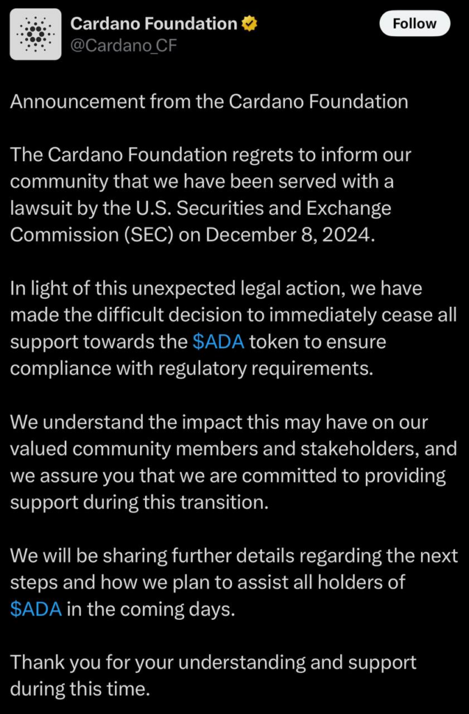 Breaking News: Cardano X/Twitter Account Compromised, False Announcement Circulates