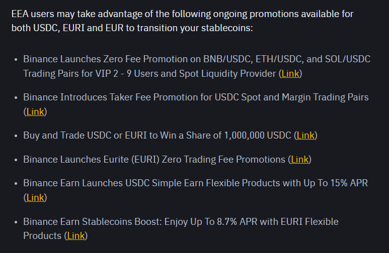 Binance to Delist USDT Trading Pairs in EEA, Keeps Deposits/Withdrawals Open
