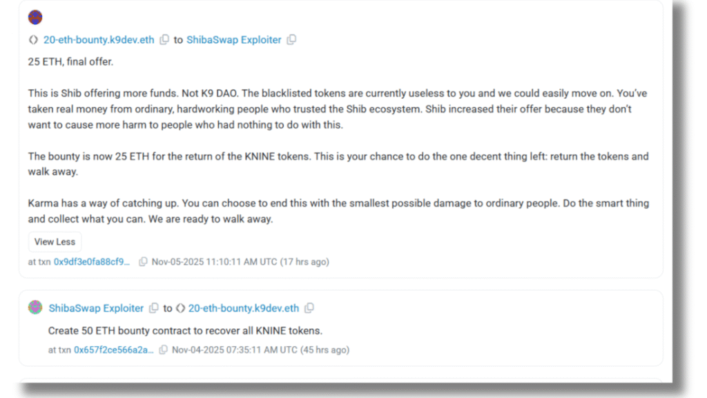 Shiba Inu Makes New Offer in Shibarium Bridge Bounty Standoff